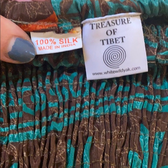 Treasure of Tibet strapless silk dress - Picture 3 of 6